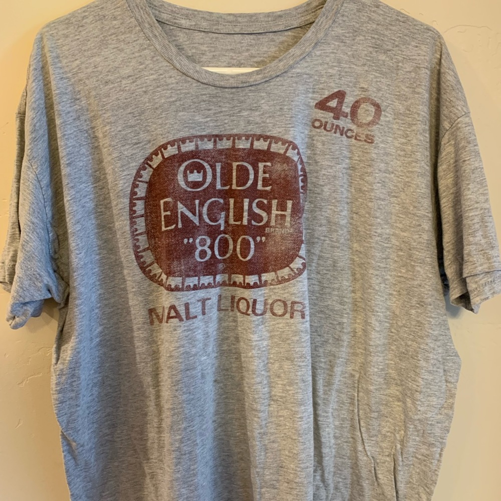 Men’s L “Olde English” graphic tee.  100% cotton.